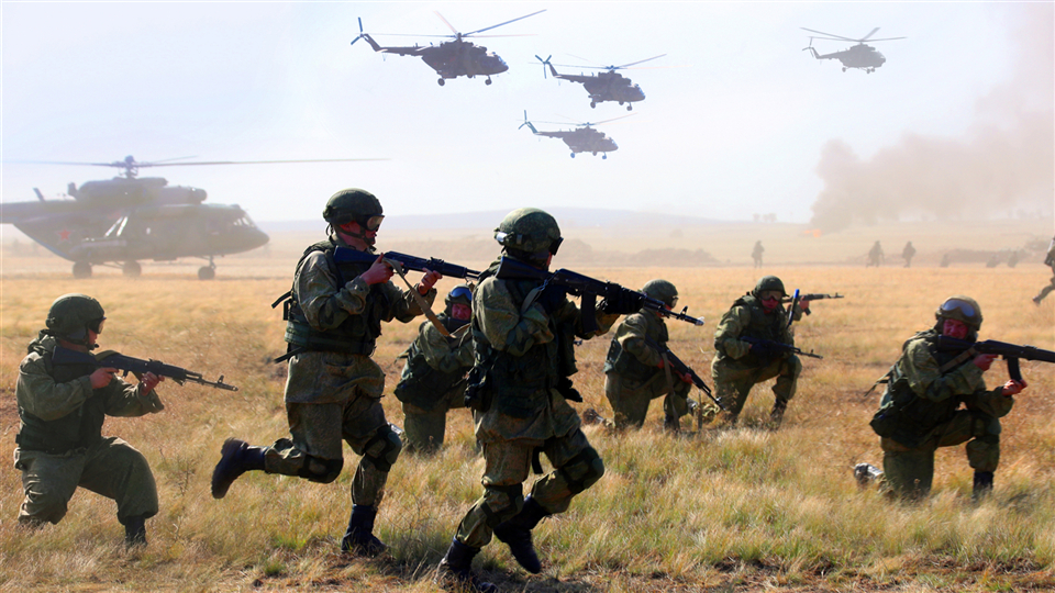 Russian troops participate in Tsentr-2019 drills