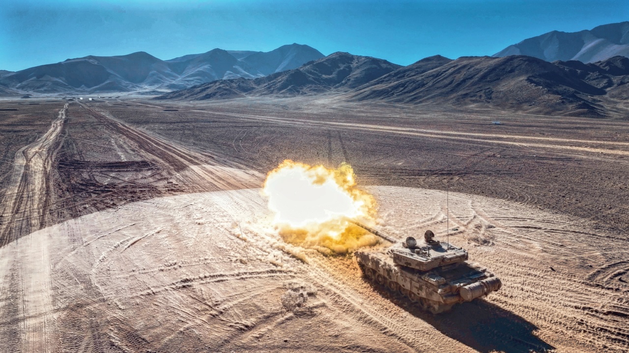 Armored vehicles in combat training