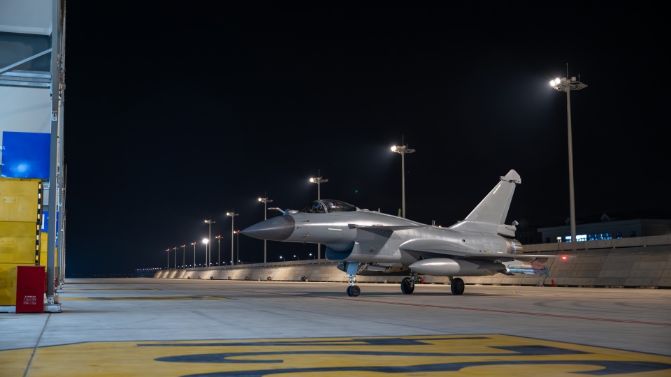 J-10 multi-role fighter jets participate in training