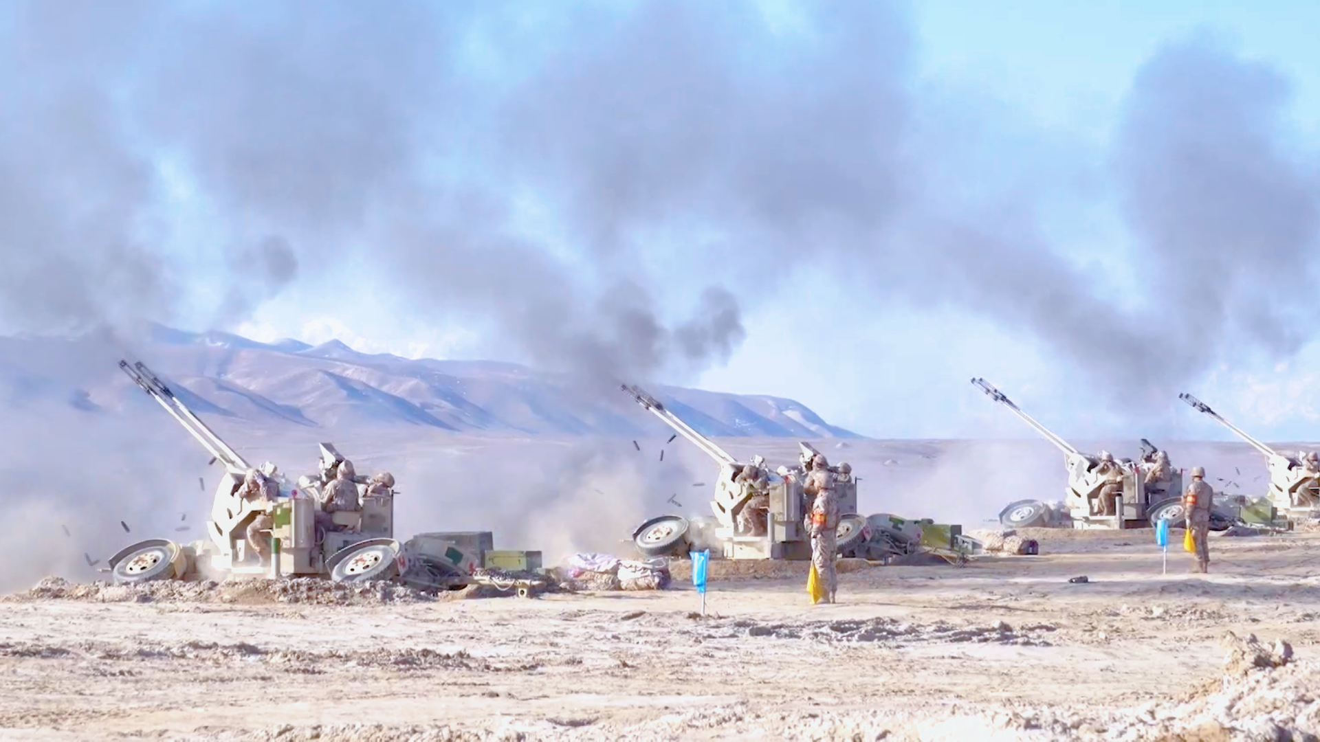 Anti-Aircraft Artillery Troops Conduct Multi-Subject Training