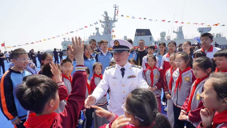 Teenagers and Children at Open Ship Day Events of Chinese PLA Navy