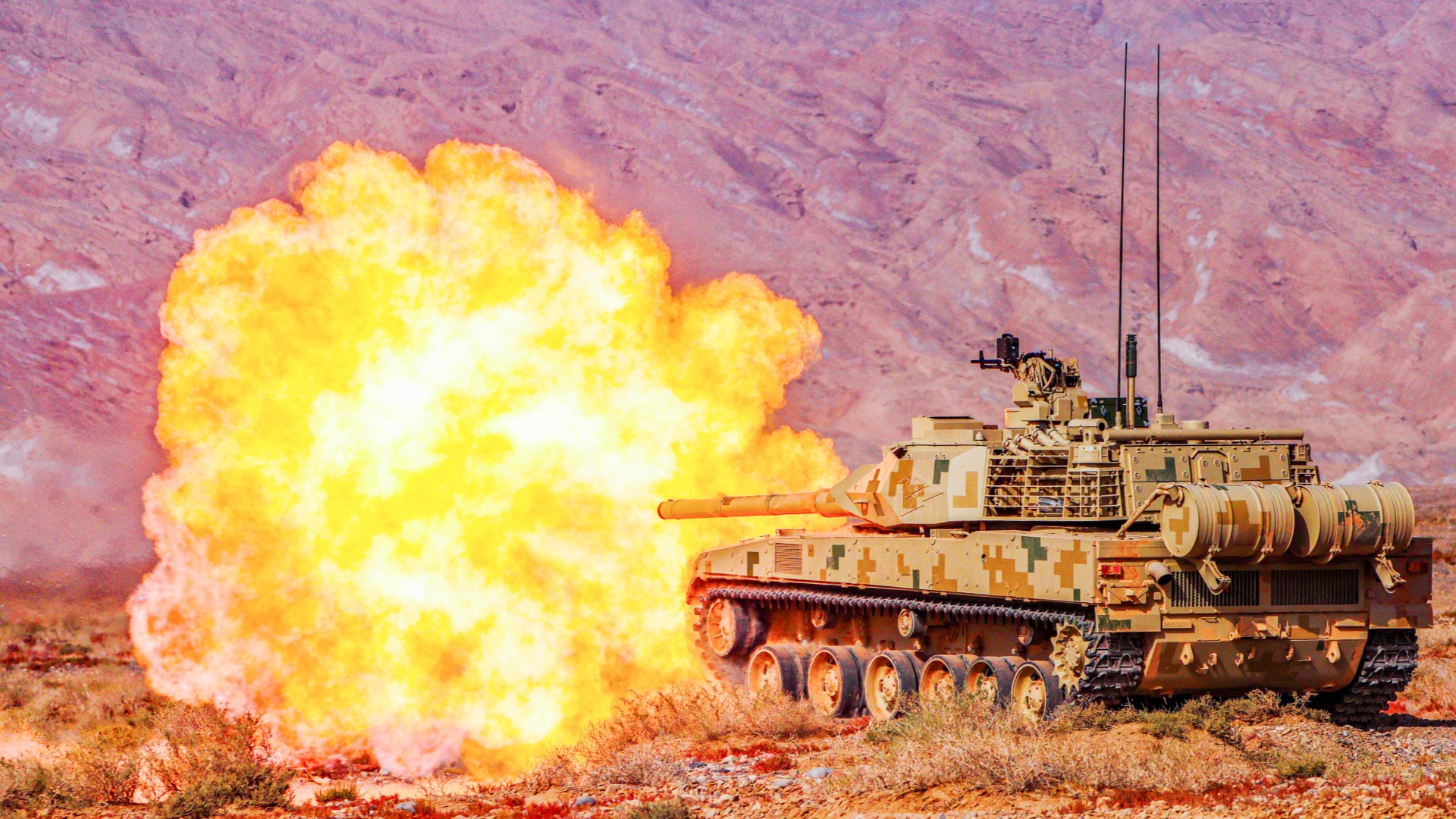ZTQ-15 light tanks in live-fire training