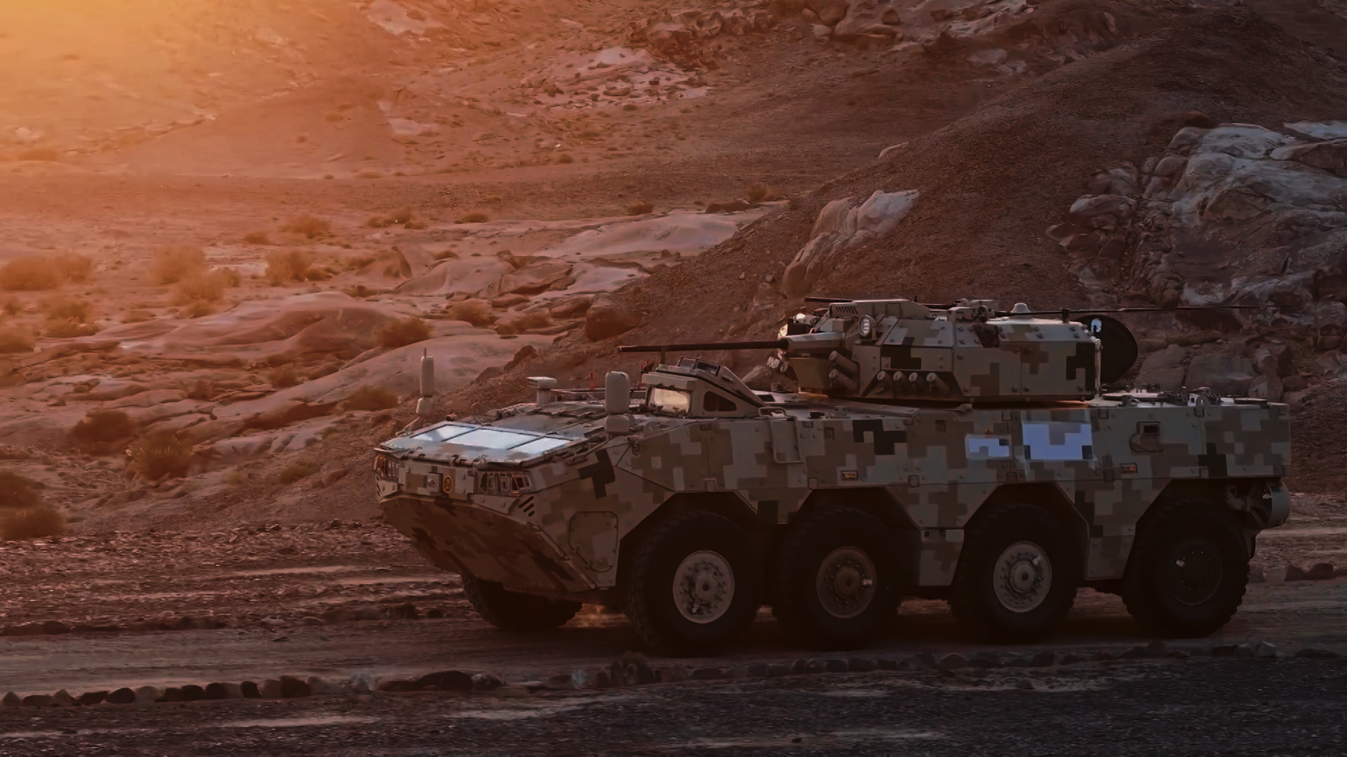 New 8x8 Wheeled Armored Vehicles Engage in Combat Training