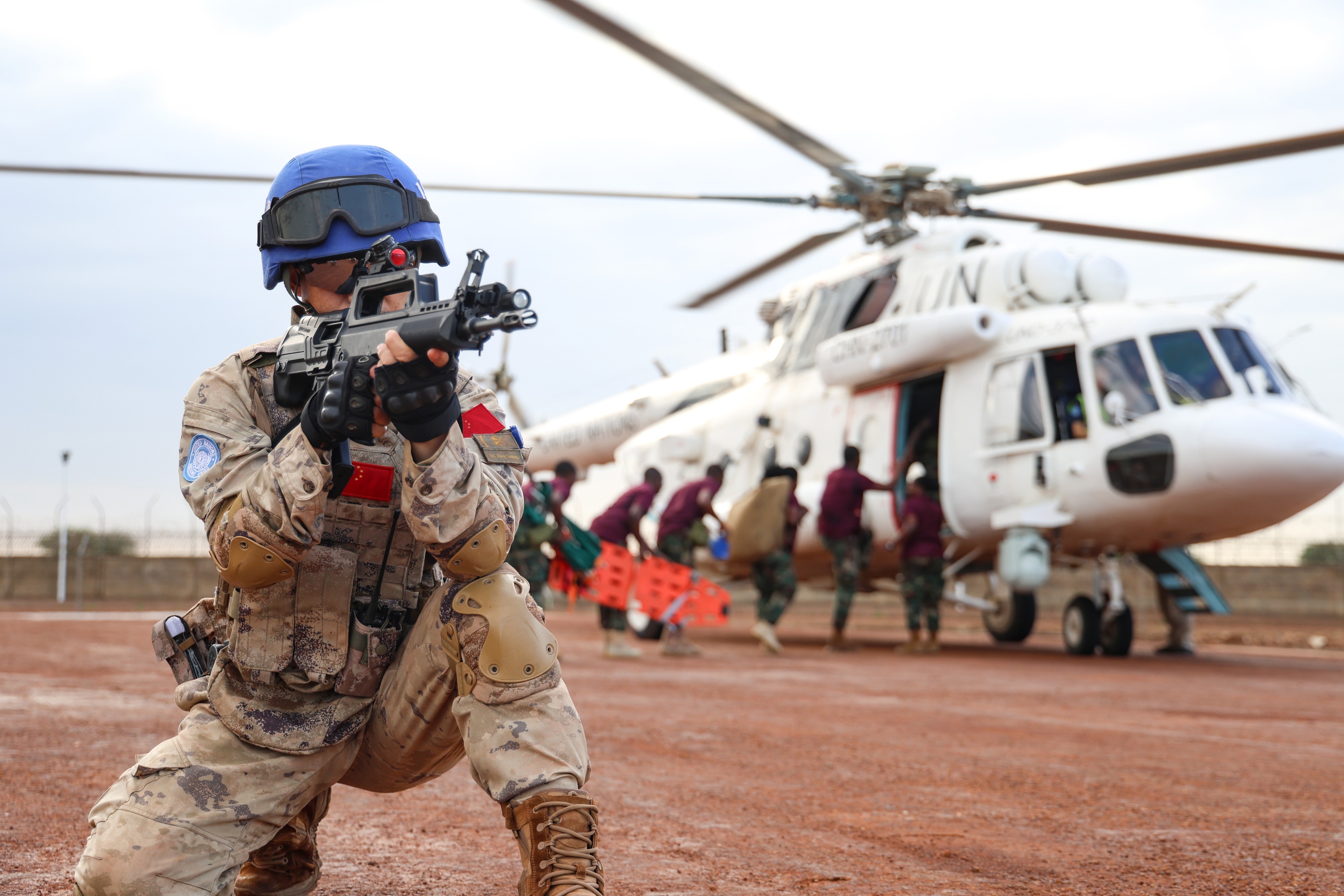 3rd Chinese peacekeeping quick reaction force to Abyei conducts aviation emergency response drill