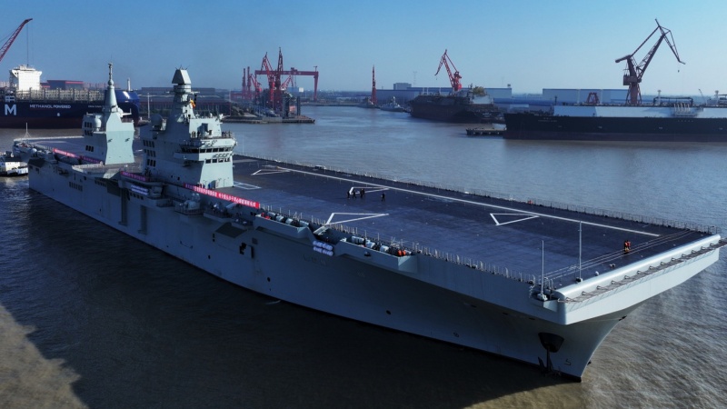 In Pics: Chinese PLA Navy's First Type 076 Amphibious Assault Ship 