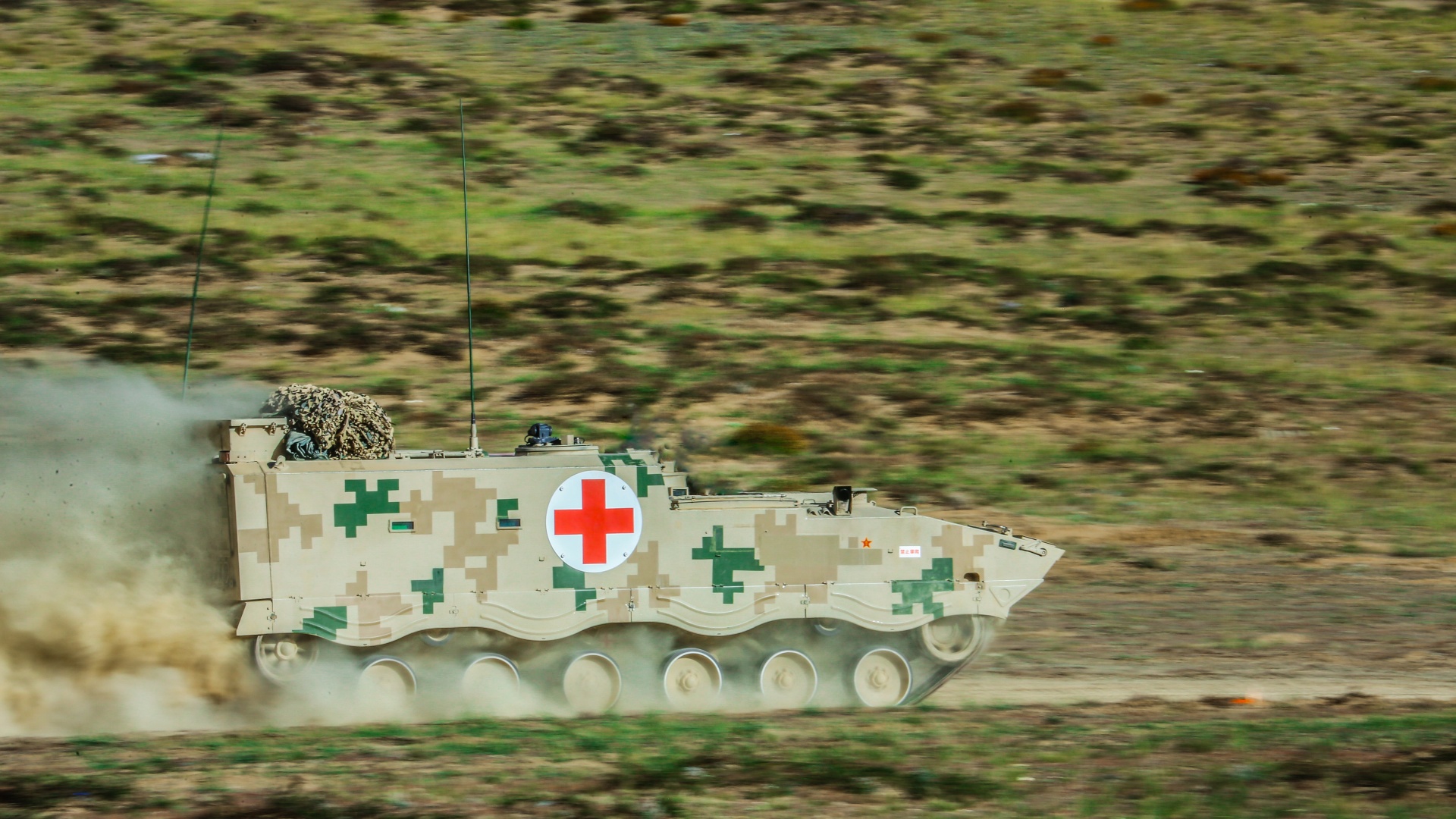 Armored vehicles in maneuver training