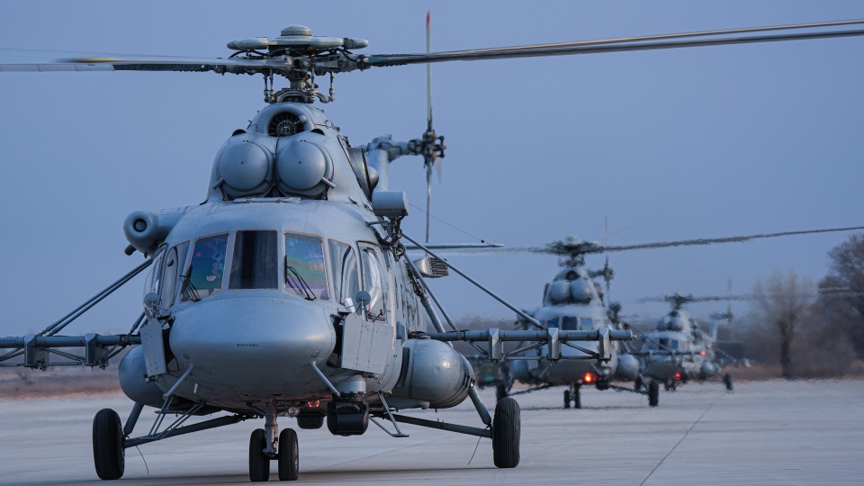 Mi-171Sh helicopters in Combat Search and Rescue training