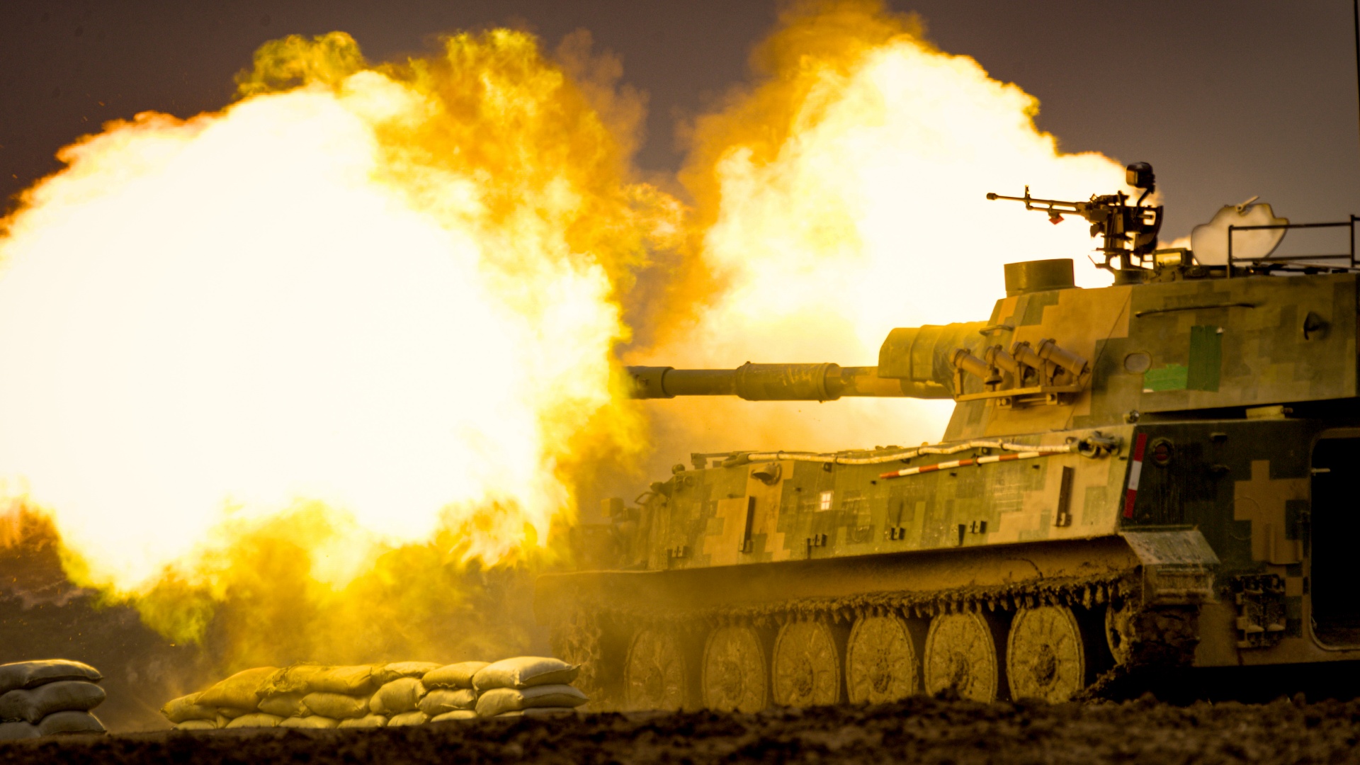 PLZ-89 self-propelled howitzers in live-fire training