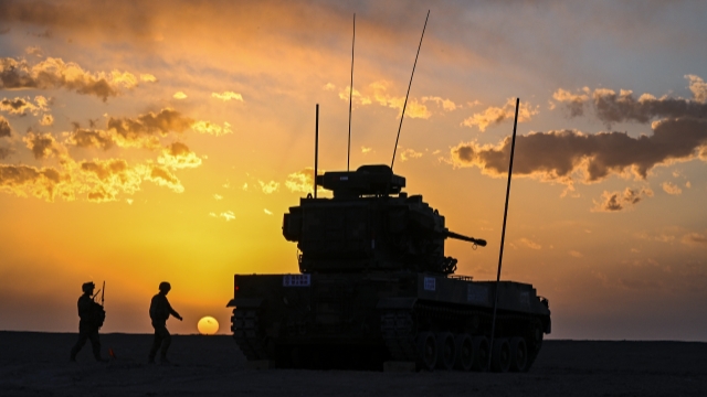 Air defense troops in combat training
