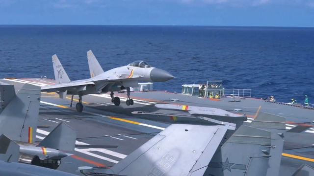 Highlight Moments of China's Flying Shark J-15 Carrier-Based Fighters