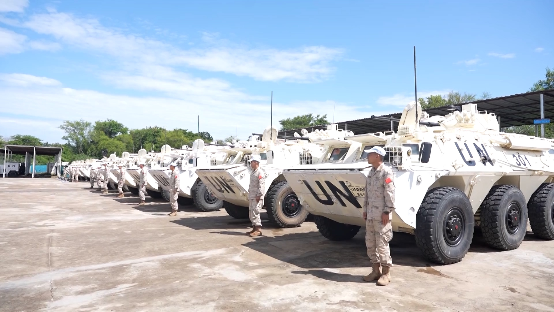 11th Chinese peacekeeping infantry battalion to South Sudan (Juba) passes UN equipment inspection