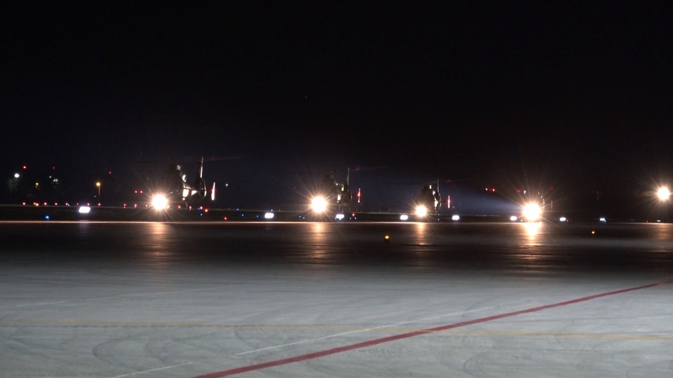 PLA Army brigade conducts large formation night flight training