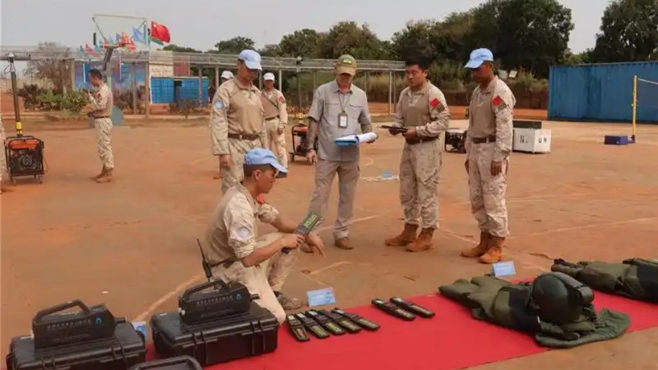 15th Chinese peacekeeping force to South Sudan (Wau) passes UN equipment inspection