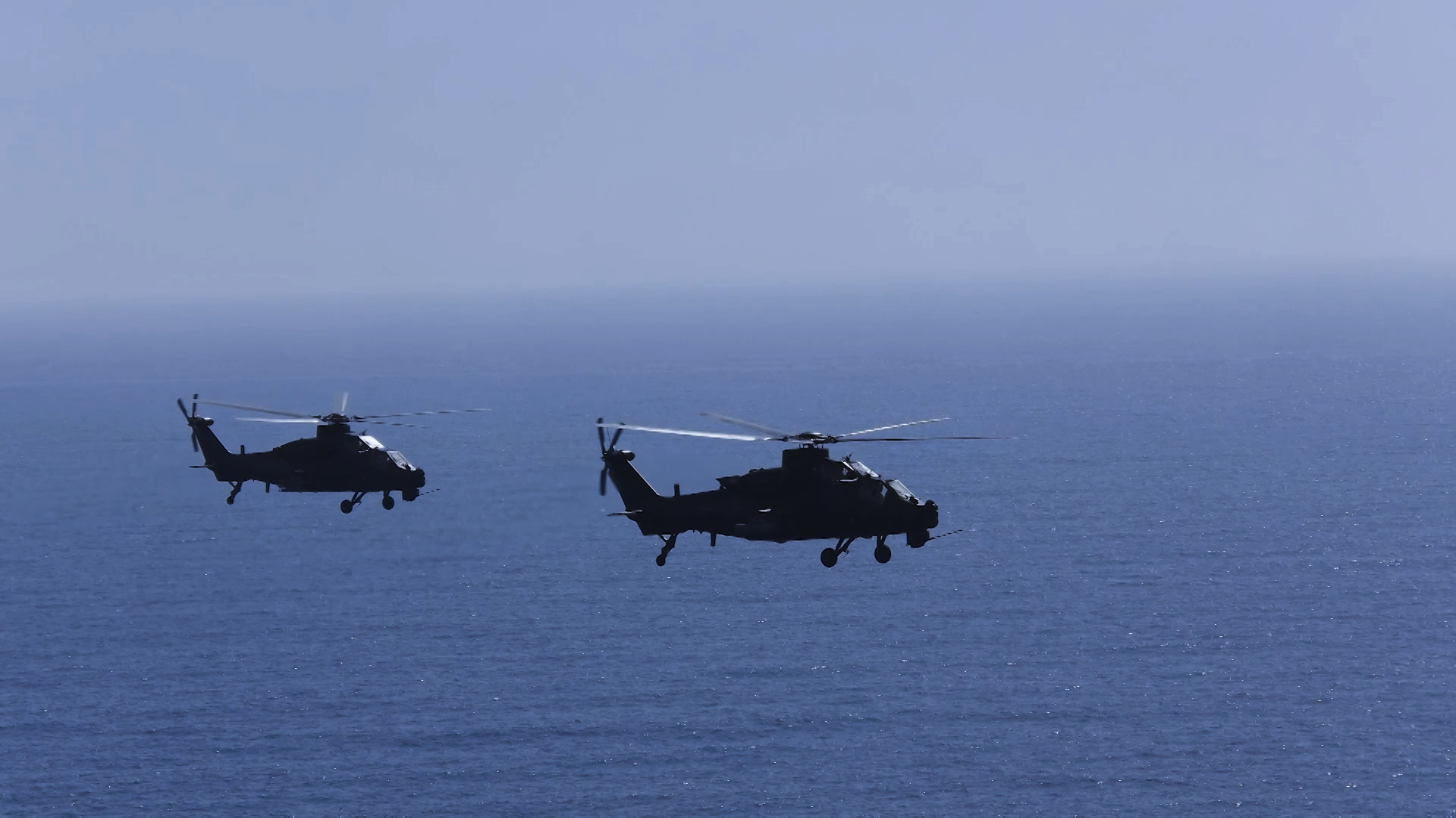 Helicopters in round-the-clock flight training