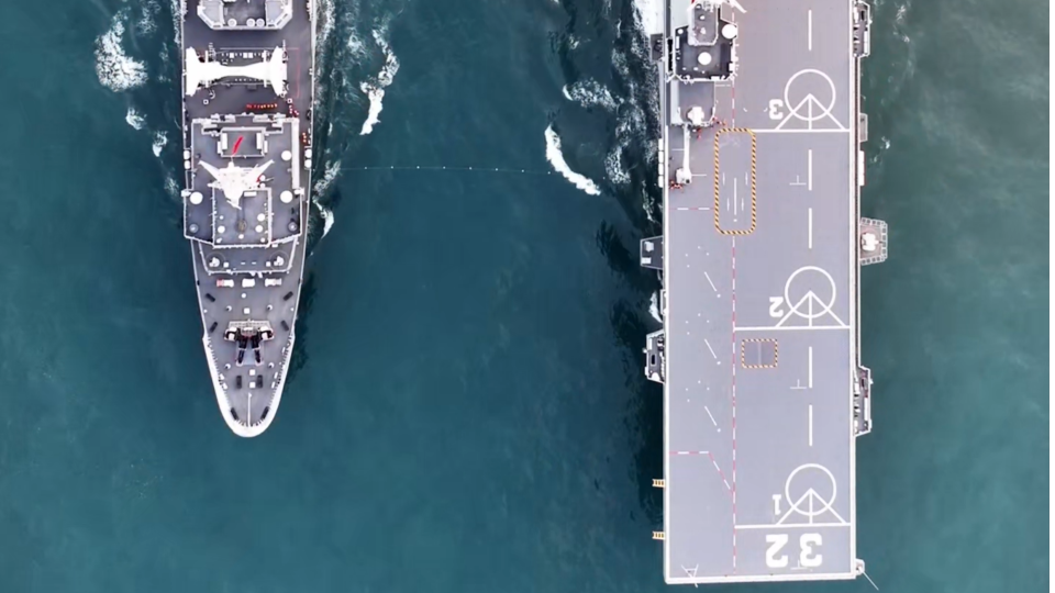 PLAN Amphibious Assault Ship Guangxi in Training