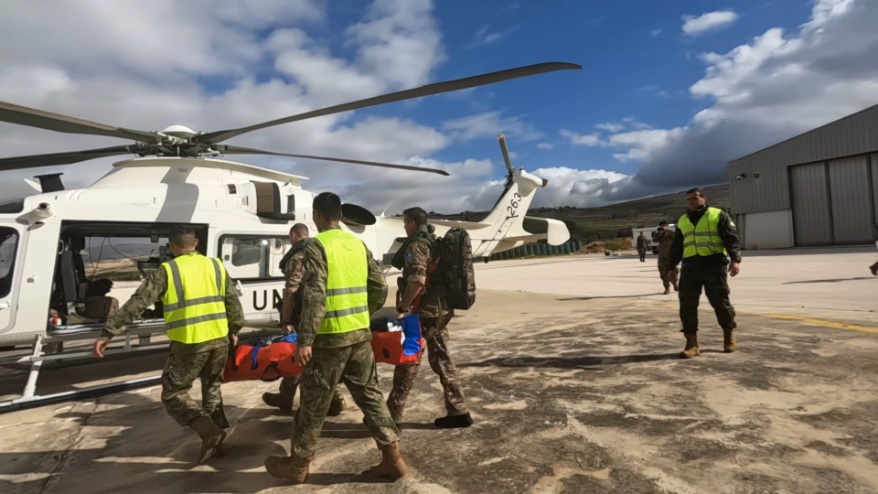 Chinese peacekeepers in Lebanon participate in multi-national aeromedical evacuation drill