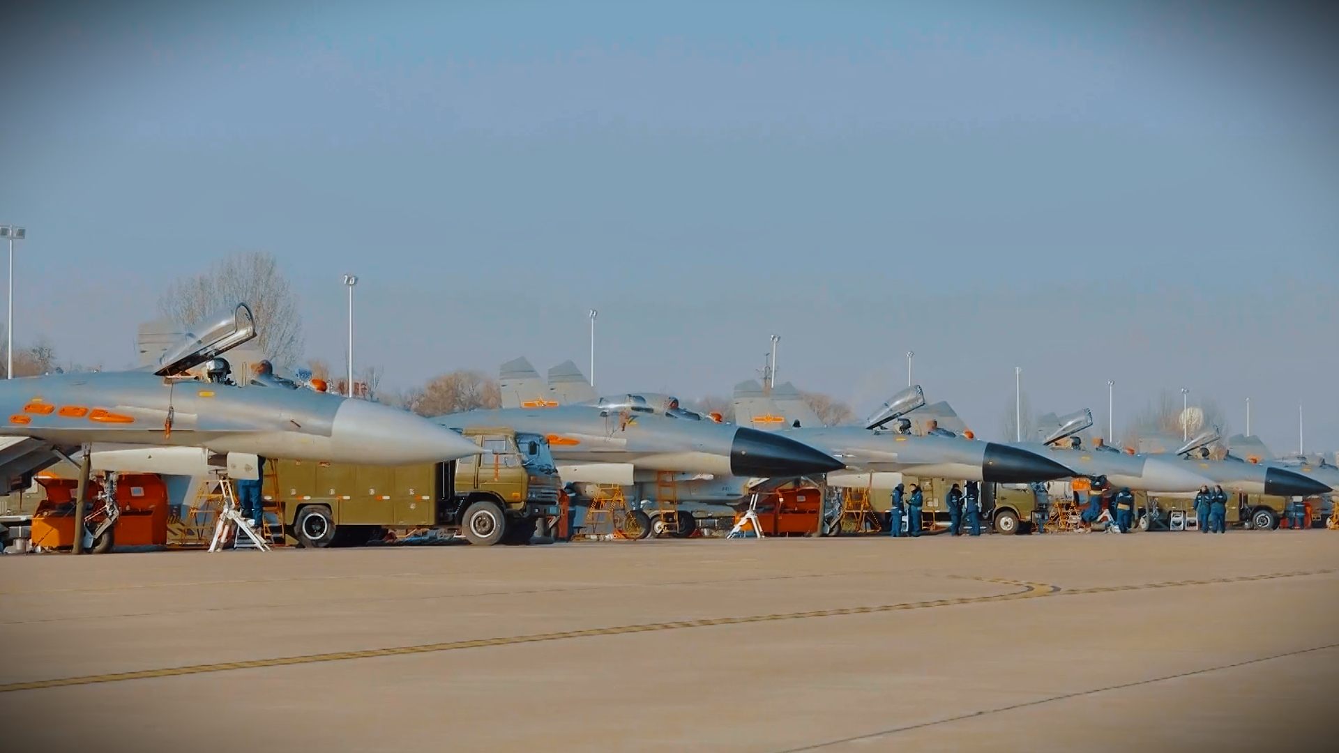 J-11B Fighters Engage in Air Combat Training
