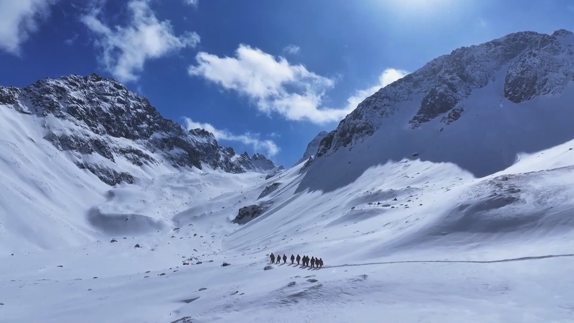 Border Defense Soldiers Patrol on Plateau