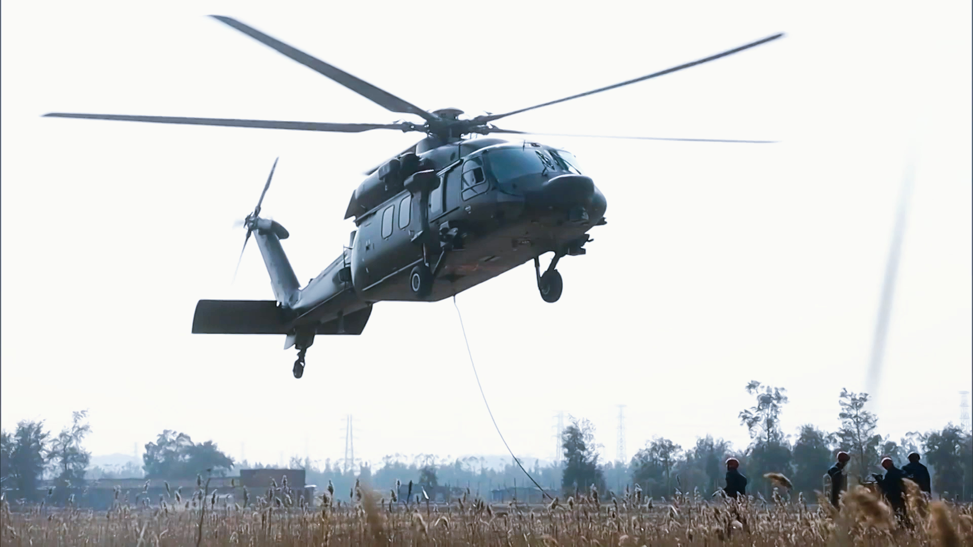Army Helicopters Carry out External Sling Load Operations