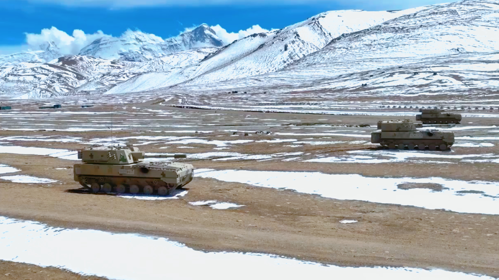 PLZ-07 122mm Self-Propelled Howitzers in Direct Fire Training