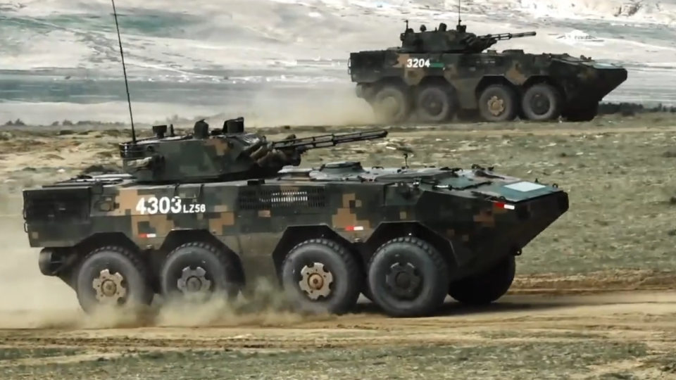 8-Wheeled Armored Vehicles in Training