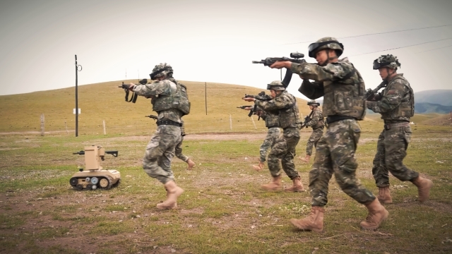 Armed Police Soldiers Conduct Combat Training