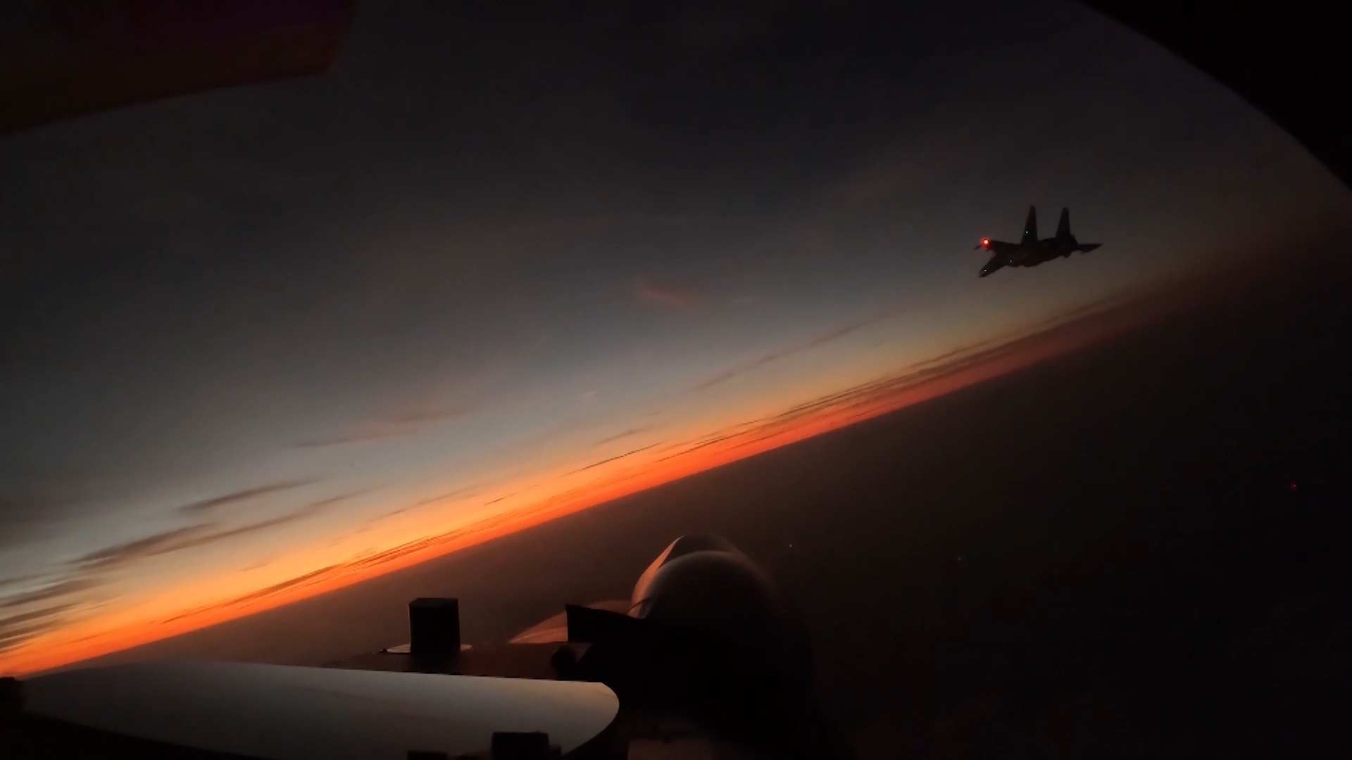 J-16 Fighters in Late-Night Combat Training