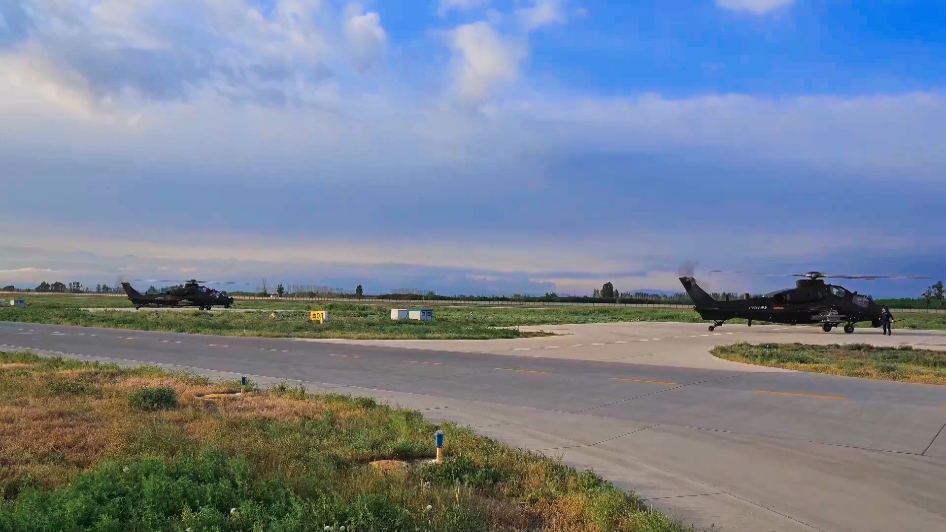 PLA Army helicopters in live-fire shooting training