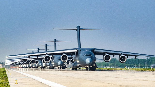 Close-up View of China's Y-20 Aircraft