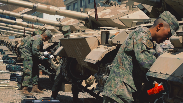 Army Troops Conduct Seasonal Equipment Maintenance