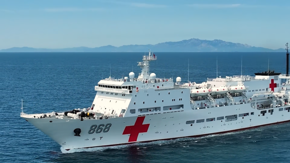 Chinese navy hospital ship sets sail for humanitarian medical mission in Africa, South Asia