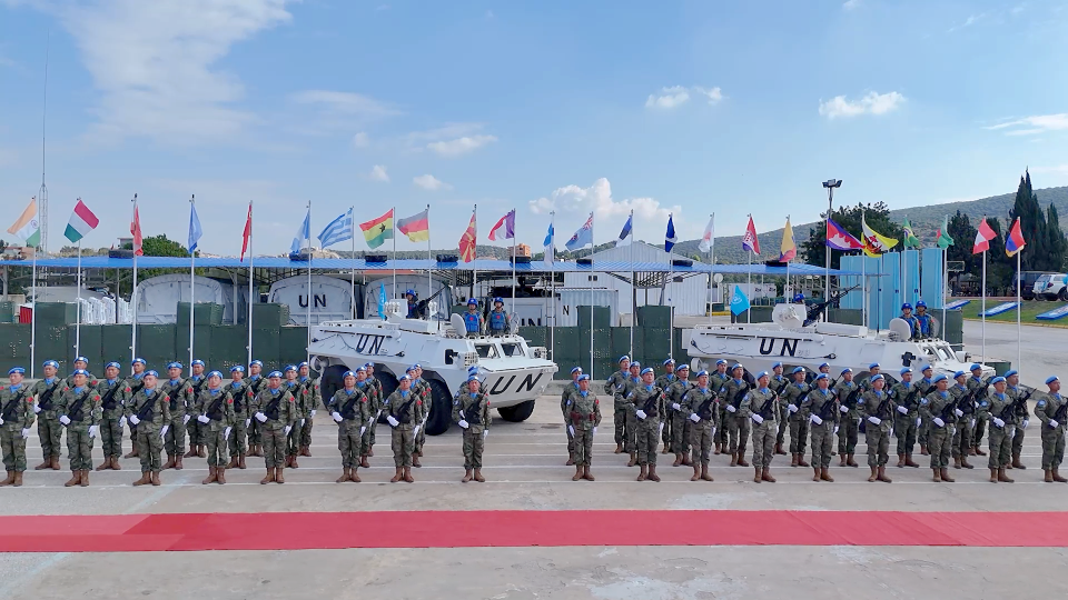 Chinese peacekeepers donate supplies to local villages and towns in Lebanon