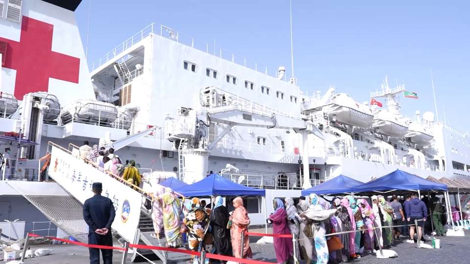 Chinese naval hospital ship Auspicious Ark concludes visit to Mauritania
