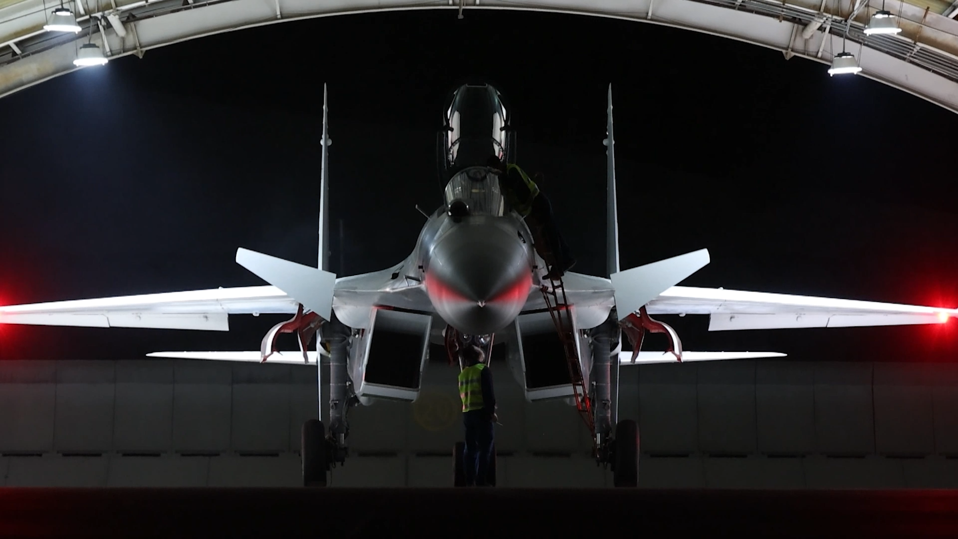 Naval Fighter Jets in Late-night Training