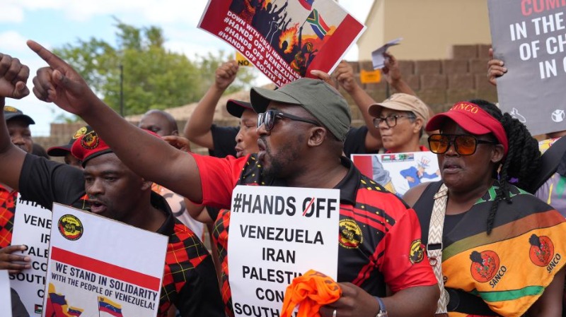 Anti-imperialist protest held outside U.S. Consulate in South Africa