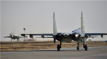 Fighter jets prepare for flight mission