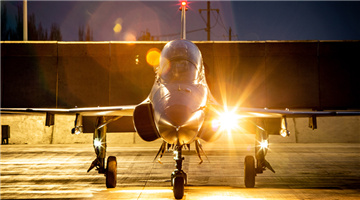 PLA Air Force Xi'an Flight Academy organizes night flight training