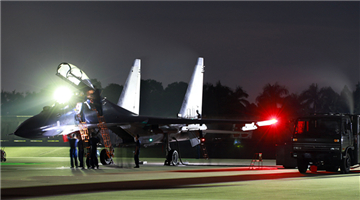 Su-30 fighter jets prepare to take off