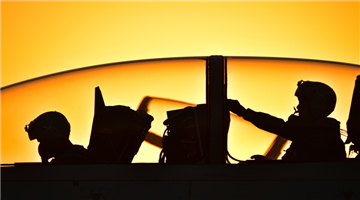 J-10 fighter jets fly in tactical formation