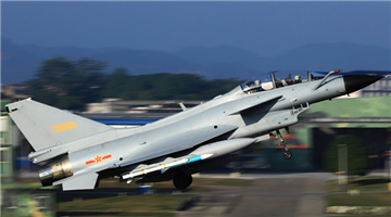 J-10 fighter jets take off under guidance