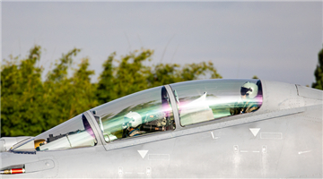 Fighter jets engage in aerial combat flight training