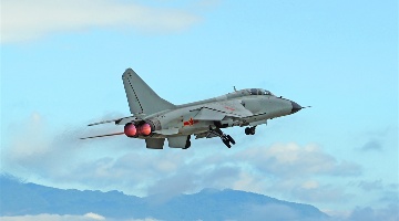 Fighter jet takes off for live-fire training exercise