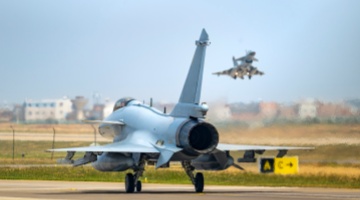 J-10 fighter jets engage in flight training