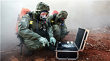 Chemical defense soldiers in scenario-driven operations