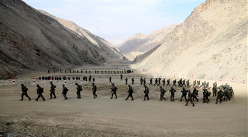 Soldiers shuttle through canyons