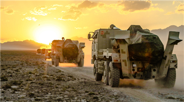 Artillery regiment in Xinjiang holds live-ammunition firing training