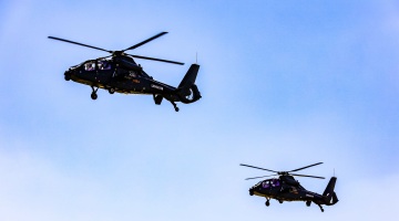 Army aviation troops conduct flight training