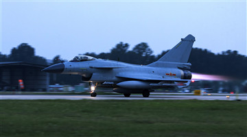 J-10 fighter jets take off for round-the-clock flight tasks