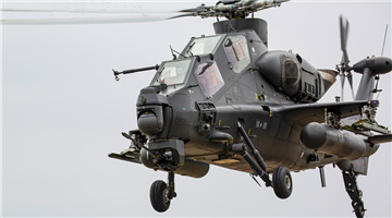 Army helicopters take off from Air Force station