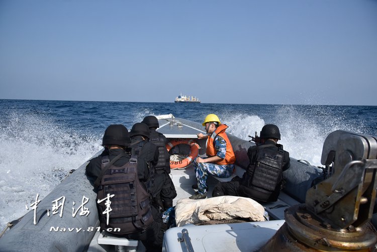 Chinese Naval Escort Taskforce Escorts Merchant Ship Jinda China Military